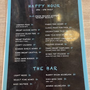Seasurf Fish - Happy Hour menu, September'26 - Seafood Near Me - Yorba Linda, California Seasurf Fish - Happy Hour menu, September'26 - Seafood Near Me - Yorba Linda, California