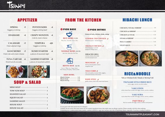Menu photo 6 Tsunami Mount Pleasant Mount Pleasant, SC