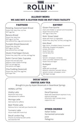 Menu photo 7 Rollin' Street Bakery Winter Park, CO