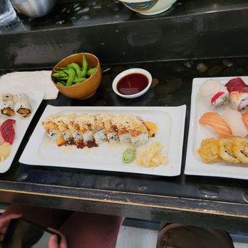 Tomodachi Sushi - Edamame, ex-girlfriend roll, lunch special A and B - Sushi Bars Near Me - Austin, Texas Tomodachi Sushi - Edamame, ex-girlfriend roll, lunch special A and B - Sushi Bars Near Me - Austin, Texas