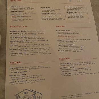 Este - Menu 2024 - Seafood Near Me - Austin, Texas