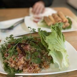 Sap Sap Lao Deli & Cafe - Nam Khao...crispy rice salad, so good when eaten with lettuce leaves.