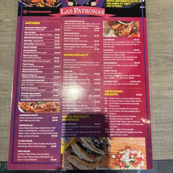 Las Patronas Mexican Restaurant  - Menu - Mexican Near Me - Orlando, Florida