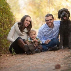 East Bend Dental - Dr. Kelli Fowles, Boone, Dr. Taylor Fowles and their pooch, Bentley