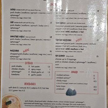 Ramen Takagi - menu - Japanese Near Me - Oviedo, Florida Ramen Takagi - menu - Japanese Near Me - Oviedo, Florida