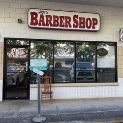 PK Barbershop - Front of their shop..
