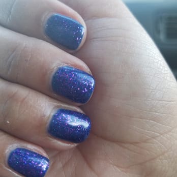 Christina Nails - Deep navy blue with flecks of pink glitter. Subtle & gorgeous! Thanks so much Christina! - Nail Salons Near Me - Newark, California Christina Nails - Deep navy blue with flecks of pink glitter. Subtle & gorgeous! Thanks so much Christina! - Nail Salons Near Me - Newark, California