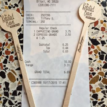 The Roasted Bean - Pricey for what you get. Espresso shots are cheap, though! - Coffee & Tea Near Me - Biloxi, Mississippi