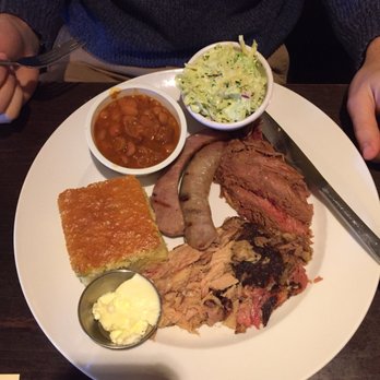The Ranch House - Pulled pork brisket and sausage platter from restaurant week. So good! - American Near Me - Santa Fe, New Mexico The Ranch House - Pulled pork brisket and sausage platter from restaurant week. So good! - American Near Me - Santa Fe, New Mexico