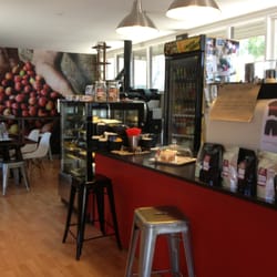 Red Berry Espresso - Seating inside up at the bar or at tables.