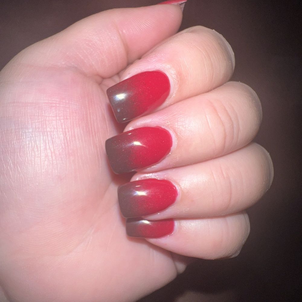 Corner Salon & Spa - Ombré dip w/tips added. - Nail Salons Near Me - Knoxville, Tennessee