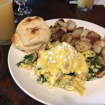 Brix Grill - Seasonal Special: Scramble with spinach, hollandaise, and goat cheese (ah.maze.ing.) sides, aaaaand Big Ole Mimosa - Desserts Near Me - Roseburg, Oregon Brix Grill - Seasonal Special: Scramble with spinach, hollandaise, and goat cheese (ah.maze.ing.) sides, aaaaand Big Ole Mimosa - Desserts Near Me - Roseburg, Oregon