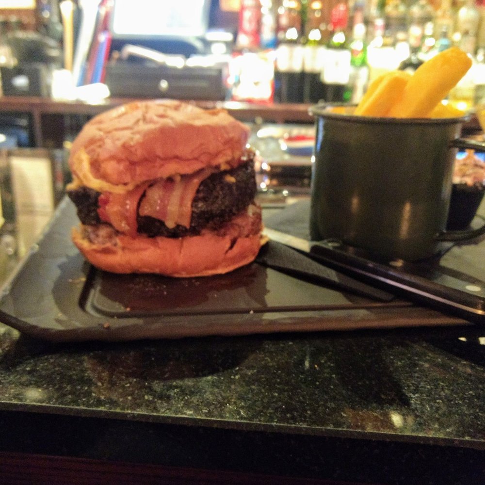 Helgi's - Old man of hoy burger - black pudding with ground beef paddy. Delicious. - British Near Me - Kirkwall, ORK