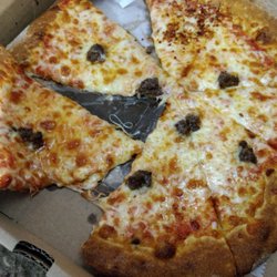 Cheesy Pizzi - Although the pizza was tasty, one sausage per slice is unacceptable!