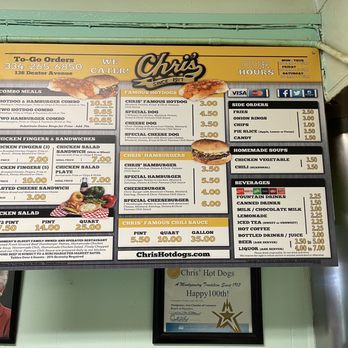 Chris' Famous Hotdogs - menu - Sandwiches Near Me - Montgomery, Alabama Chris' Famous Hotdogs - menu - Sandwiches Near Me - Montgomery, Alabama
