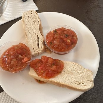 Galindo - Pebre on fresh made bread - Chilean Near Me - Santiago, RM Galindo - Pebre on fresh made bread - Chilean Near Me - Santiago, RM