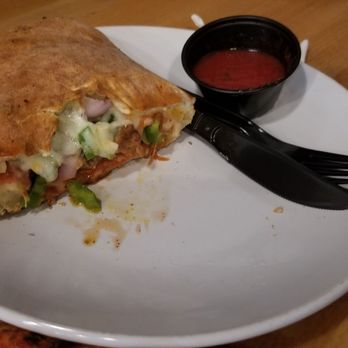 D6 Pizza - Calzone with pepperoni, sausage, onion & bell peppers. - Pizza Near Me - Hesperia, California D6 Pizza - Calzone with pepperoni, sausage, onion & bell peppers. - Pizza Near Me - Hesperia, California