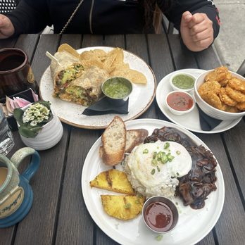Le Papagayo - Loco moco, Cali burrito, and potato crisps green salsa was awesome - Breakfast & Brunch Near Me - Encinitas, California
