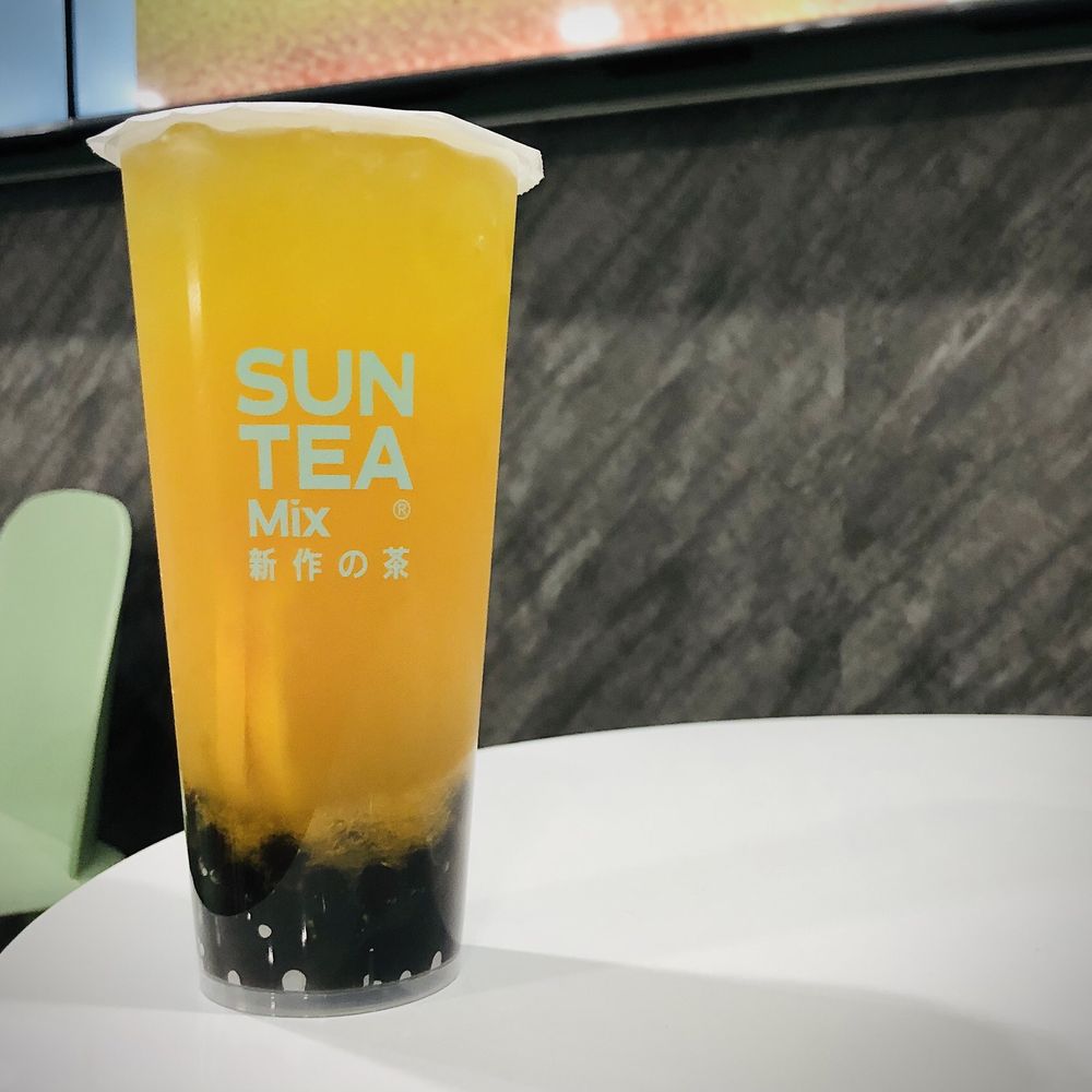 SunTea - Orange Boom Tea ($6.80 - Default 100% Sweetness) with Boba (additional 99 cents) - Bubble Tea Near Me - Montebello, California SunTea - Orange Boom Tea ($6.80 - Default 100% Sweetness) with Boba (additional 99 cents) - Bubble Tea Near Me - Montebello, California