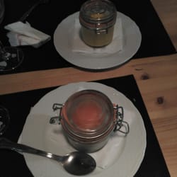 Tasca Maria - As sobremesas, mousse de manga e chessecake de abóbora.
