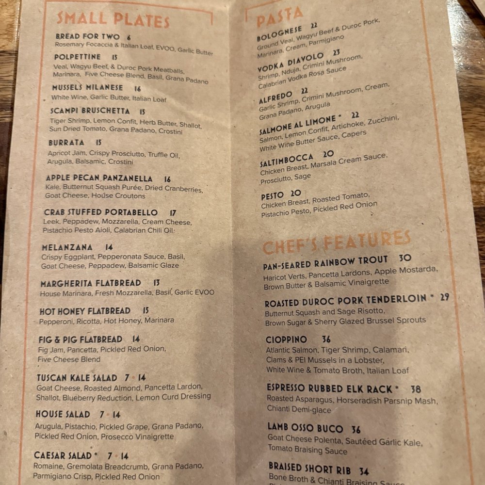 Menu (as of Feb 2026)