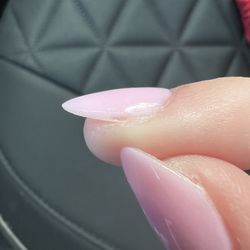 Mimosa Nail Bar - Dip doesn't cover full nail