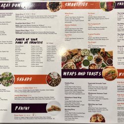 Vitality Bowls - Menu