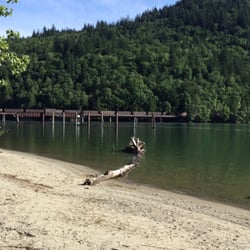 Kilby Provincial Park - This is how close the trains run from the park. It was not relaxing especially when they ran all night long.