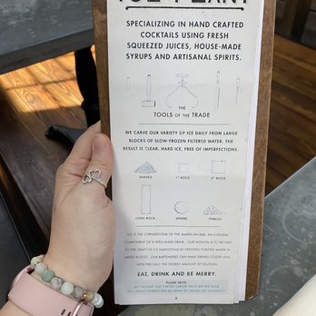 The Ice Plant - Ice descriptions - Cocktail Bars Near Me - St. Augustine, Florida