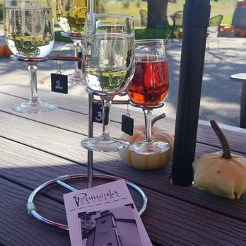 Peninsula Cellars - Wine flight - Wine Tasting Room Near Me - Traverse City, Michigan