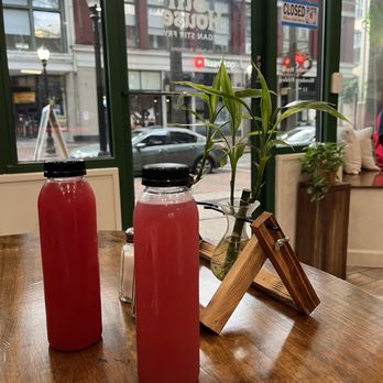 Stir House Atlanta - Fresh Watermelon Juice + Blueberry Lemon Juice - Vegan Near Me - Atlanta, Georgia Stir House Atlanta - Fresh Watermelon Juice + Blueberry Lemon Juice - Vegan Near Me - Atlanta, Georgia