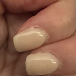 Cuticles not at all trimmed and the edges are messy