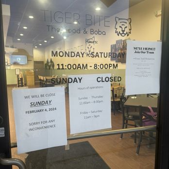 Tiger Bite - Hours - Thai Near Me - Broken Arrow, Oklahoma Tiger Bite - Hours - Thai Near Me - Broken Arrow, Oklahoma