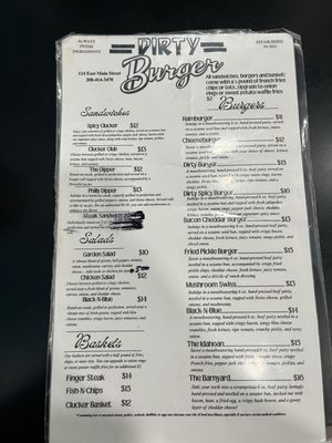 Menu photo 1 The Dirty Burger Weiser, ID