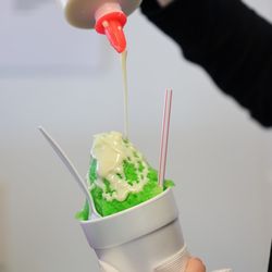 Sweet Shack Snowballs - Green Apple snowball w/ condensed milk