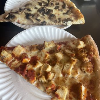 Jonny D's Pizza - Chicken Parmesan slice and mushroom slice - Pizza Near Me - Huntington, New York
