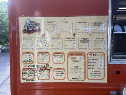 Menu photo 1 Crazy Grates Gresham, OR