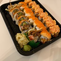 Spider roll S6 Orange and White Roll S20 Fire Cracker Roll S24 Spider roll S6 Orange and White Roll S20 Fire Cracker Roll S24
