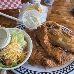 The best fried catfish ever!! It was hot fresh and good. The free chocolate cake was a plus. The best fried catfish ever!! It was hot fresh and good. The free chocolate cake was a plus.