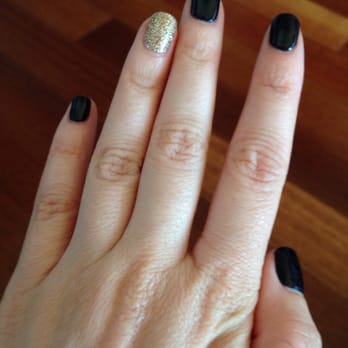 Elle Nails - Gel Nails!  Black & Gold - Nail Salons Near Me - Phoenix, Arizona