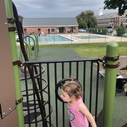 Hanson Pines Park And Playground - View of pool from playground