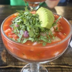 El Cangrejo - Ceviche de Camaron Tostadas