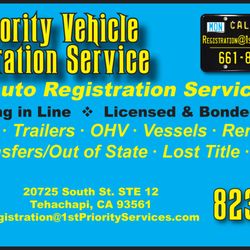 1st Priority Vehicle Registration Service