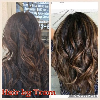 Reflection Salon - I'm in the left, inspiration pic on the right. #hairbytram - Hair Salons Near Me - Elk Grove, California Reflection Salon - I'm in the left, inspiration pic on the right. #hairbytram - Hair Salons Near Me - Elk Grove, California
