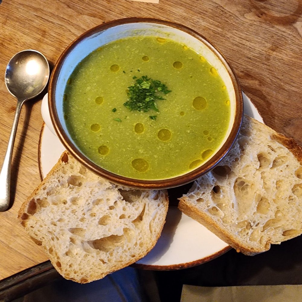 The Pig in the Wall - Soup of the day w/ house made sourdough. Potato/ leek soup, delicious - Hotels Near Me - Southampton, STH