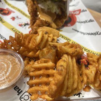 Hangry Joe's Hot Chicken & Wings - Waffle Fries are good - Chicken Shop Near Me - Kyle, Texas Hangry Joe's Hot Chicken & Wings - Waffle Fries are good - Chicken Shop Near Me - Kyle, Texas