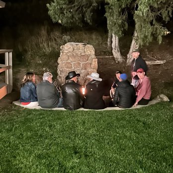 Bill Cody Ranch - One of our night around the fire pit - Horseback Riding Near Me - Cody, Wyoming