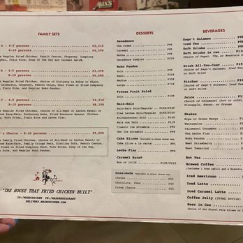 Maxs Fried Chicken - FAMILY SETS, DESSERTS, & BEVERAGES page of Menu on November 19, 2024 - Filipino Near Me - San Pablo City, LAG
