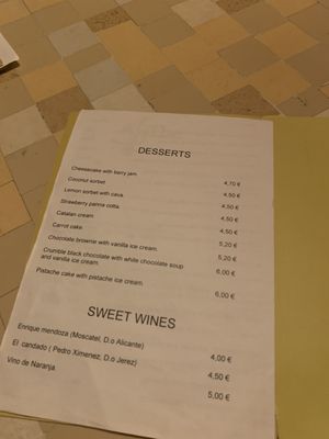 Menu photo 4 Al Aljibe Seville, SE