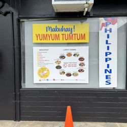 Front glass widow, great pics of telling you what they serve, before you go in .
